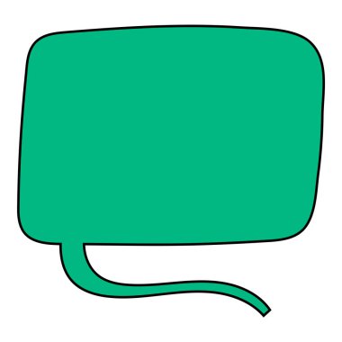 Sohbet baloncuğu el çizimi renk vektörü çizimi