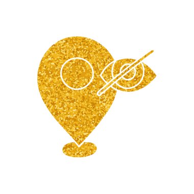 Altın rengi harita haritası ile çizim kısıtlı alan