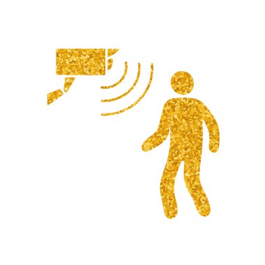 Altın rengi ile hareket sensörü çizimi