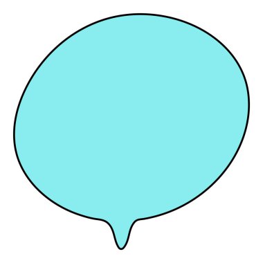 Sohbet baloncuğu el çizimi renk vektörü çizimi