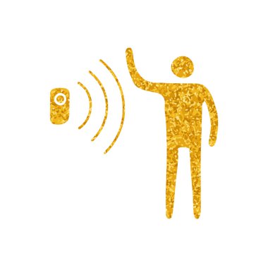 Altın rengi ile hareket sensörü çizimi