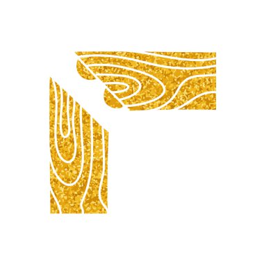 Altın rengi bisküvi çizimi kullanarak köşe tahtası eklemi