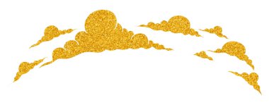 Altın renkli bulut çizimi