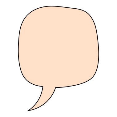 Sohbet baloncuğu el çizimi renk vektörü çizimi