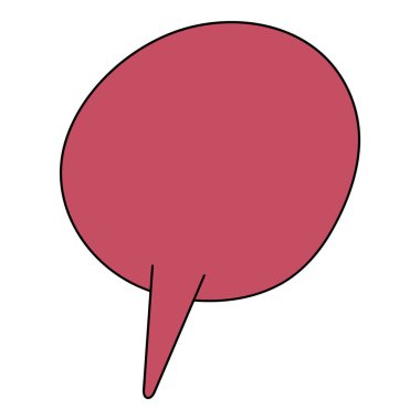 Sohbet baloncuğu el çizimi renk vektörü çizimi