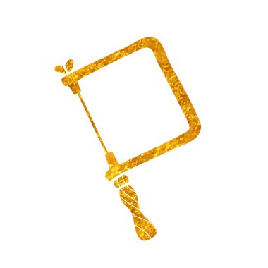 Kuyumcu ayarlanabilir testere ile altın rengi çizim