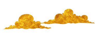 Altın renkli bulut çizimi