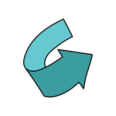 ok eli çizilmiş renk vektörü çizimi