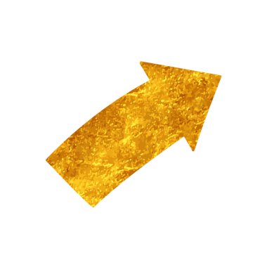 Altın renkli ok çizimi