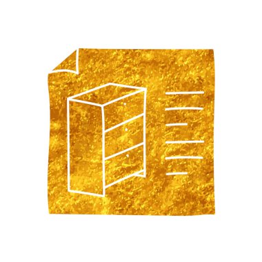 Kağıt üzerine ahşap tasarımı altın renginde