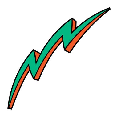 Gök gürültüsü çizilmiş renk vektörü çizimi