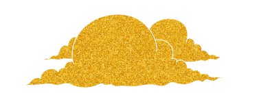Altın renkli bulut çizimi