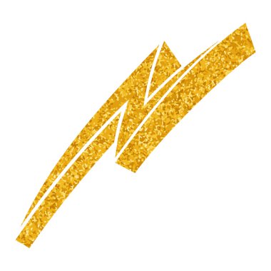 Yapıştırma biçiminde el çizimi gök gürültüsü karalaması