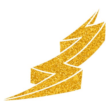 Yapıştırma biçiminde el çizimi gök gürültüsü karalaması