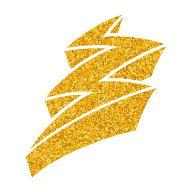 Yapıştırma biçiminde el çizimi gök gürültüsü karalaması