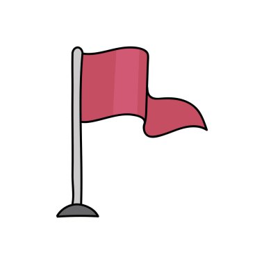 bayrak el çizimi renk vektörü çizimi