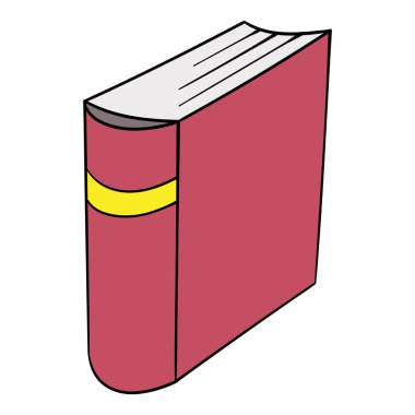 kitap el çizimi renk vektörü çizimi