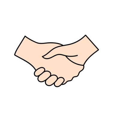 El sıkışma ve çapraz işaret el çizimi renk çizimi