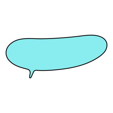 Sohbet baloncuğu el çizimi renk vektörü çizimi