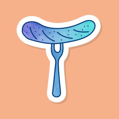 Sosis rengi etiketi vektör illüstrasyonu