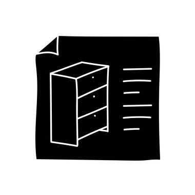 Kağıt siyah el çizim simgesi üzerine ahşap tasarımı