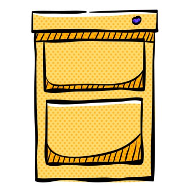 Ofis kabinesi yarım ton simgesi elle çizilmiş renk vektörü illüstrasyonu