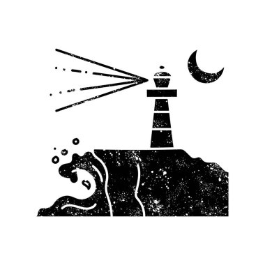 Fener feneri siyah el resmi grunge görünümü