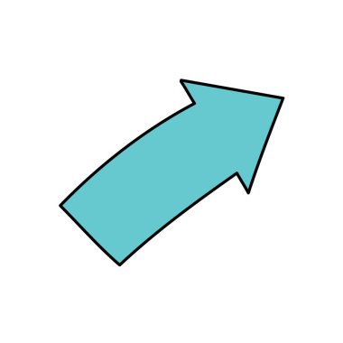 ok eli çizilmiş renk vektörü çizimi