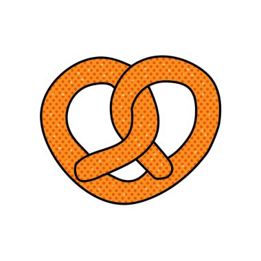 simit ekmeği yarım ton el çizimi renk vektör çizimi