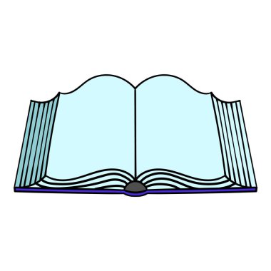 kitap el çizimi renk vektörü çizimi