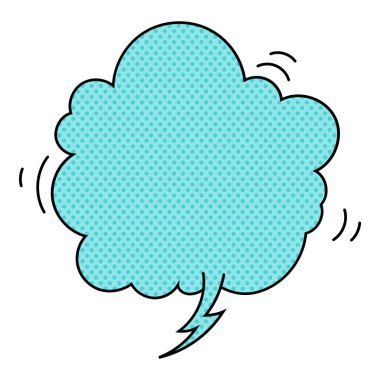 Sohbet baloncuğu yarım ton el çizimi renk vektörü çizimi