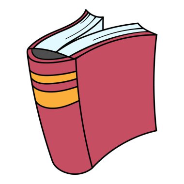 kitap el çizimi renk vektörü çizimi