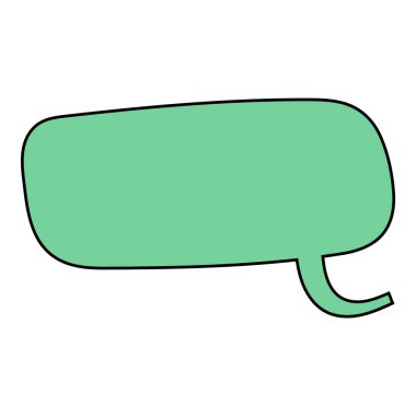 Sohbet baloncuğu el çizimi renk vektörü çizimi