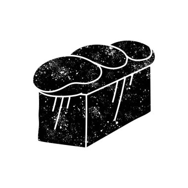 Tatlı ekmek somun siyah el resmi grunge görünümü