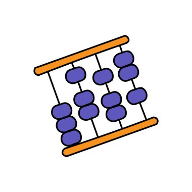 abaküs el çizimi renk vektörü çizimi