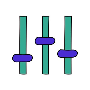 el çizilmiş renk vektörü resimlemesi ayarlanıyor