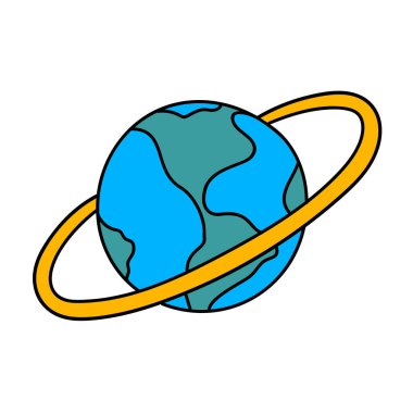 global iş el çizimi renk vektörü illüstrasyonu