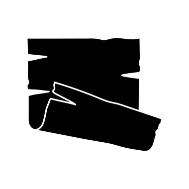 Eski parşömen siyah el çizimi simgesi