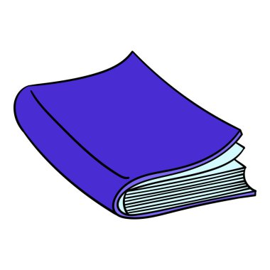 kitap el çizimi renk vektörü çizimi