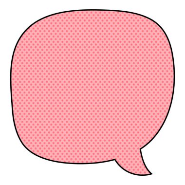 Sohbet baloncuğu yarım ton el çizimi renk vektörü çizimi