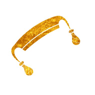 Altın rengi çizerek bıçak ikonu ahşap işleme aracı çiz