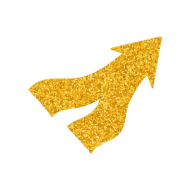 Altın renkli ok çizimi