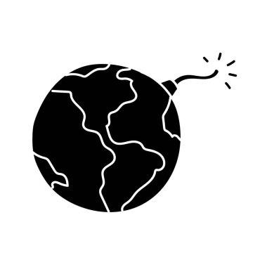 Patlayıcı kara el çizimi simgesi