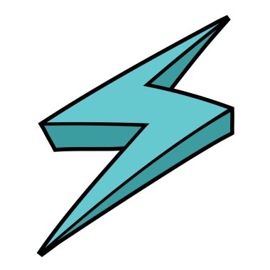 Gök gürültüsü çizilmiş renk vektörü çizimi