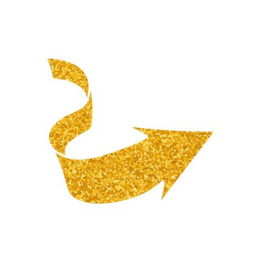 Altın renkli ok çizimi