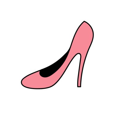 stiletto elle çizilmiş renk vektörü çizimi