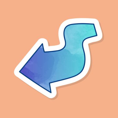 Ok renk etiketi vektör illüstrasyonu