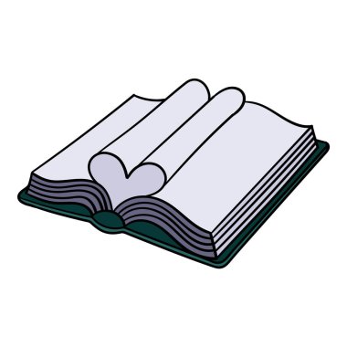 kitap el çizimi renk vektörü çizimi