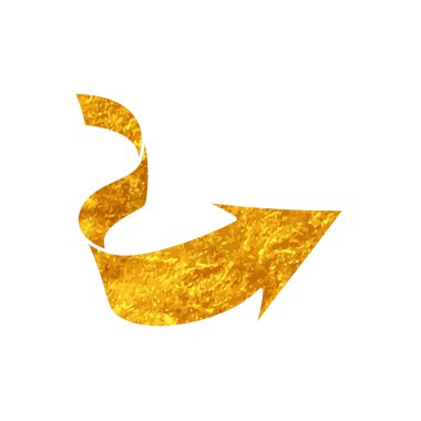 Altın renkli ok çizimi