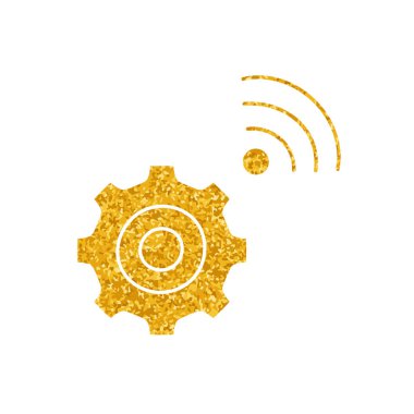 Altın rengi kablosuz endüstriyel çizim